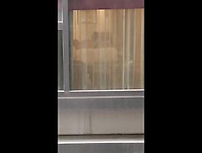 Lovers Filmed By The Window In Voyeur While They Fuck.  Real Tape