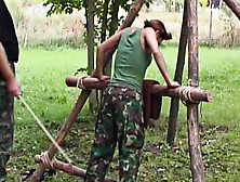 Military Girl Caned As Punishment