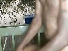Sex On The Balcony While His Stepmom Tries To Join