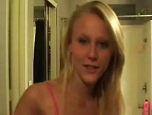 Hottie Blonde Teasing And Masturbating In Her Bathroom