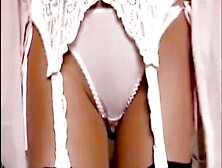 Lace Garter Belt Nylon Panties