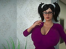 3D Futanari Dickgirl In Glasses Fucking Hot Girl,  Animated