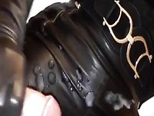 Cumshot On Leather Pants