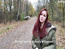 Public Pickup And Sperm Inside The Whore Outdoors.  Kleomodel