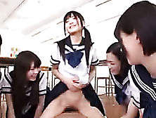 Lucky Bastard Fucks Five Steaming Hot Japanese School Girls In Class