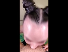 Pigtail Chick Shows Amazing Cock Sucking Skills