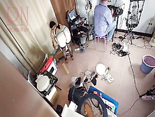 A Naked Maid Is Cleaning Up In An Stupid It Engineer's Office.  Real Camera In Office.  Scene 1
