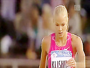 Gorgeous Russian Athlete Doing Her Long Jumping