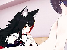 Ookami Mio And I Have Intense Sex In The Bedroom.  - Hololive Vtuber Asian Cartoon