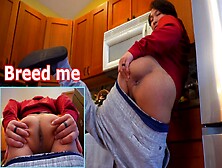 Inviting Cute Asian Twink Spreading His Ass While Cooking Breakfast In The Kitchen