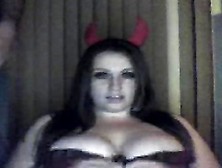 Chubby Devil Bitch Sucks Cock On Webcam