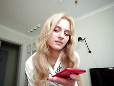 Cute Blonde Nympho Riding And Showing Off In Pov