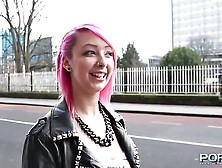 Pink Hair Bitch Flashing In Public