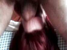 Red Head Hets Hard Throat Banged! And Swallows