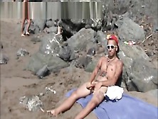 Juven Jerking On The Public Beach