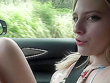 Adorable Blonde Babe,  Melody Marks Likes To Suck A Strangers Cock In The Nature,  During The Day