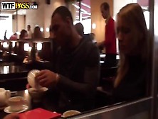 Racy Buxomy Stacy Cute Blows The Dick In Public