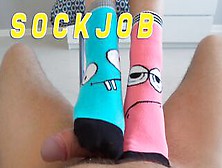 Stepsister Asked Brother To Try Socksjob For The First Time