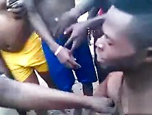 African Girl Lost A Bet As A Big Group Watches