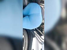 Long Fat Booty Into Blue Pants At The Vehicle Wash