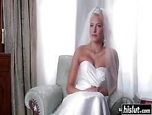 Amazing Blonde Gets Plowed Without Mercy In Her White Wedding Dr