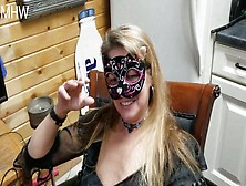 My Masked Hotwife Smoking And Swallowing Meat.
