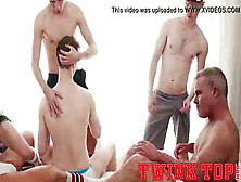 Twinktop - Hung Twink Tops Bang Molten Daddy Ass In Bareback Group Sex