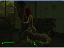 Sex Wif In A Porn Game Fallout 4.  Threesome Fuck Wife | Porno Game,  3D