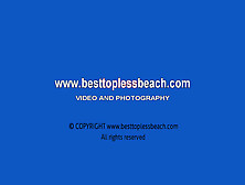1080P – Splendid Brunette Girl Topless Beach Voyeur Public