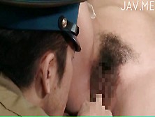 Hairy Pussy Is Drilled By Policeman