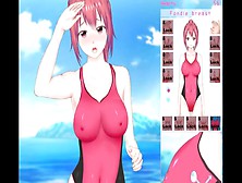 Feel Up A Sweet Lifeguard [Hentai Game] Fucking A Baywatcher In 1 Piece Swimsuit On The Beach