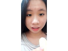 19 Yo Xiao Shimin Licks Cucumber For Master