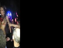 (Part 1,  Ver.  2) Slutty Dancers Getting Their Boobs Squeezed And Pussies Fingered By A Horny Crowd