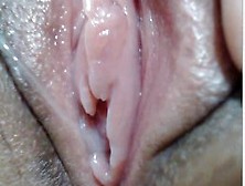 Extreme Close-Up Of A Wet Virgin Pussy......