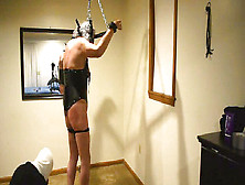 Ronni Confined Ball-Gagged Hung-Up And Tantalized By Master T