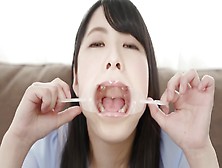 Alice Toyonaka Open Mouth Expose Teeth And Spit Drop At Nose(Public)