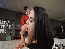 Astonishing Long-Haired Brunette Gaby Ortega Fucked From Behind