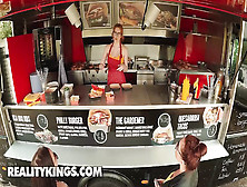 Scarlett Jones Opens Her Food Trunk For The First Time And Flashes Her Breasts For More Customers - Reality Kings