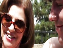 Lustful Cougar Lets A Poolboy Pumps Her Pussy And Ass As Much As He Wants