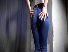 Perfect Teen Ass In Tight Blue Jeans Tease