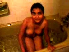 Sweet Indian Amateur Showing Off In The Bath