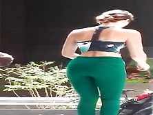 Spying On Sexy Yoga Trainer In Spandex