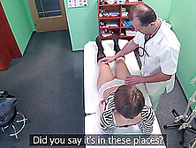 Hidden Camera At The Doctor's Office Records Skinny Patient Having Sex