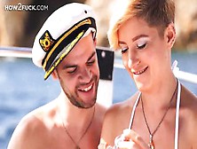 Short Haired Blonde Babe Has Sex Adventure On The Boat