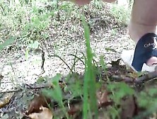 Mature Unshaved Vagina Pee Into Nature.  Soak Filthy Twat Outdoor.