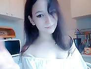 Cute Teen Perform Striptease In Front Of Webcam