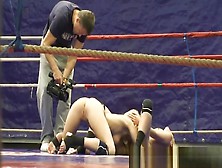 Lesbian Orally Pleasured In Boxing Ring