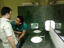 2 Lads Playing In Toilets