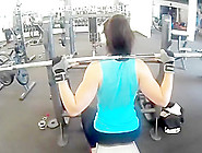Fitness Girl Training Biceps Triceps