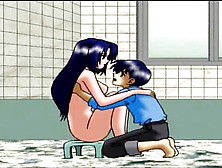 Anime Hottie Turned On After Shower Jumps On A Teen Guy